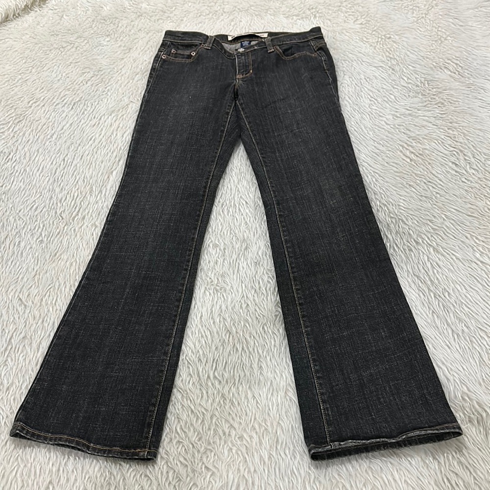 Gap women’s low rise boot cut stretch black denim jeans size 4